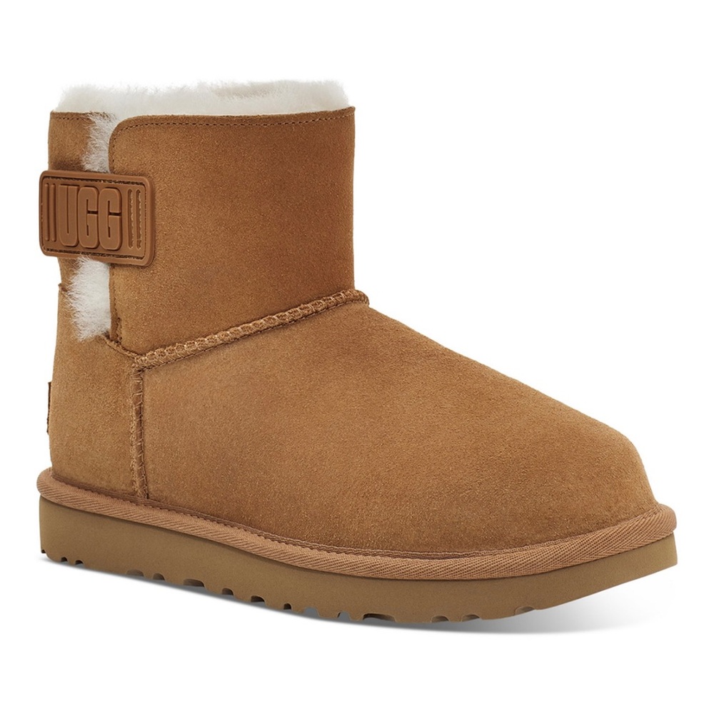 NIB UGG® Women's Mini Bailey Logo Strap Booties